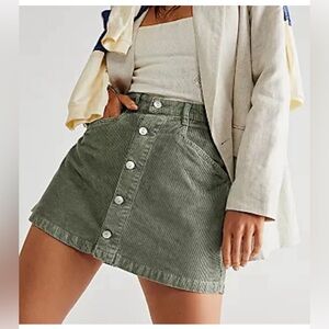 Free People Ray Cord mini skirt Size 8
